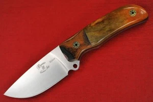 2017 Busse custom Elmax Lil Smokey .095" Satin Blade G-rexed Giraffe Bone Handle - Picture 1 of 12