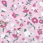 1/2 Metre Flower Girl Sewing Cotton Fabric Pink Toss  160cm wide
