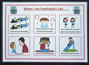 WHEN I AM FRUSTRATED CHART - ADHD Autism SEN Visual Aid Dementia Alzheimer's  - Picture 1 of 2