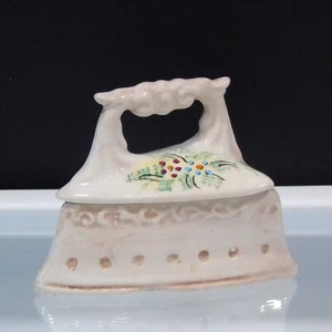 Iron Shape Trinket Box Seamstress Gift Dalia Napoli Porcelain Bomboniere Box - Picture 1 of 6