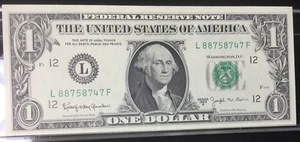 $1 1963 Joesph W. Barr $1 Note San Francisco District, LOWEST SIGNATURE MINTED - Picture 1 of 6