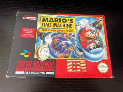 Mario's Time Machine SNES Super Nintendo Game VGC No Manual - Image 1 of 4