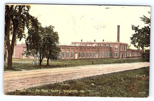Waterville Maine Fibre Co. Pie Plate Factory Postcard A525 - Picture 1 of 2