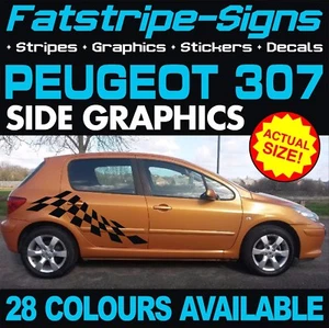 para adaptarse a PEUGEOT 307 RAYAS GRÁFICAS CALCOMANÍAS PEGATINAS GTI PUG ESTATE CC 1.4 1.6 - Imagen 1 de 2