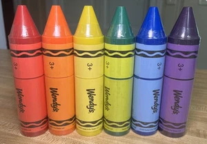 2022 WENDY'S Crayola Buntstift 6-teiliges Set, rot/orange/gelb/grün/blau/lila 🖍️ - Bild 1 von 6