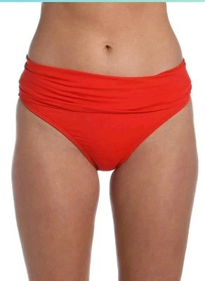 La Blanca Womens 4 Island Goddess Banded Hipster Bottoms Swimsuit Cherry Red NWT - Image 1 of 4
