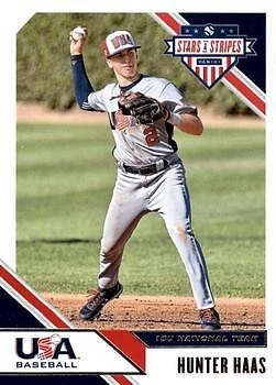 Hunter Haas 2020 Panini USA Baseball Stars & Stripes - #36 - Image 1 of 2