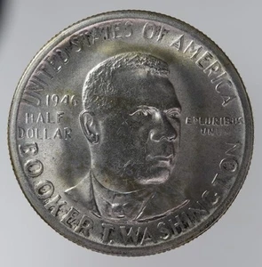1946-S Booker T. Washington Commemorative Half Dollar (B2215) - Picture 1 of 2