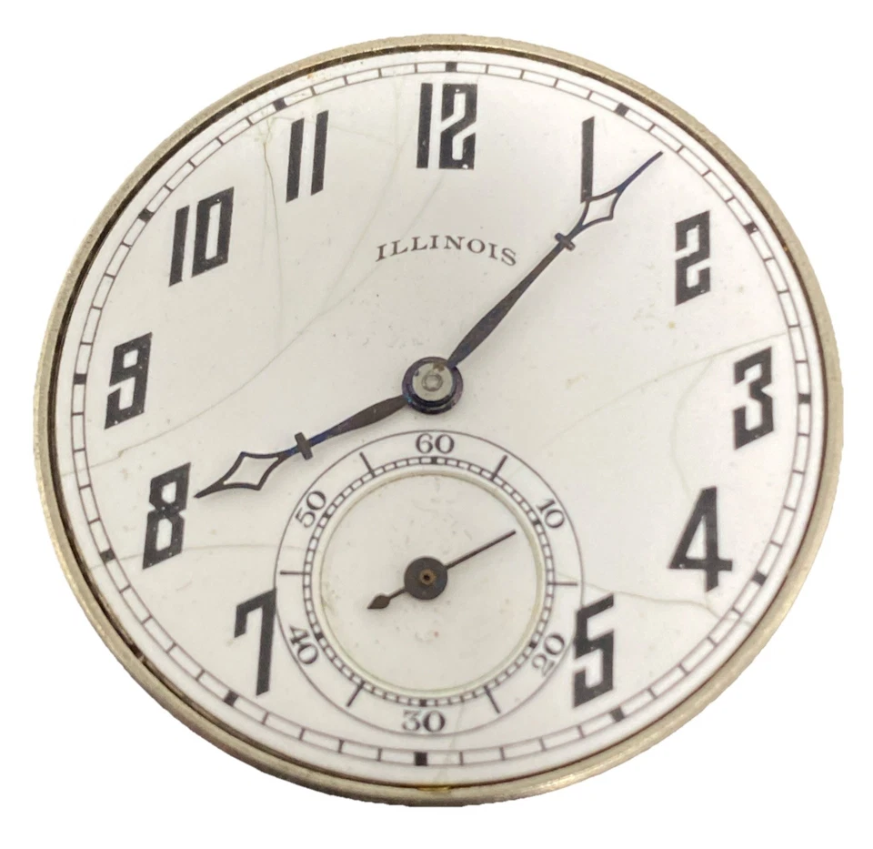 Reloj Bolsillo Illinois Grado 273 Movimiento Talla 12s 17j Modelo Abierto 1 Piezas F8485 Foto 1 de 4