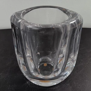 Vannes Le Chatel (France) Heavy Crystal 5 1/2" Art Glass Vase - Picture 1 of 5