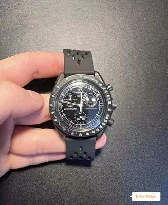 PHOENIX Omega x Swatch - Moonswatch Mission To Moon Snoopy - Cinturino in gomma nero