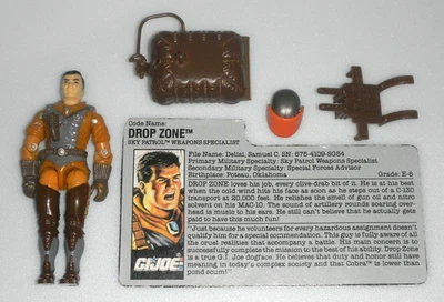 1990 Drop Zone v1 Sky Patrol Figure Vintage G.I. GI Joe 3.75 ARAH *99% Complete - Image 1 of 4