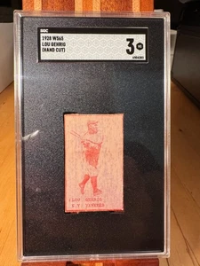 Lou Gehrig 1928 W565 Hand Cut Strip Card SGC 3 AMAZING & RARE! HOF Yankees - Picture 1 of 2