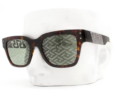 Gafas de sol Versace marrón habana plata logotipo espejo VE 4421F 108/V8 con estuche Foto 1 de 4