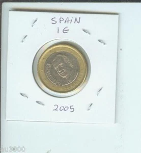 2005 1€ SPAIN 1 Euro Bimetallic Coin King JUAN CARLOS I !!!!!! - Picture 1 of 2