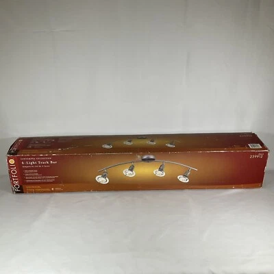 Luminária de teto Portfolio cetim cromado ajustável 4 luzes barra pista #239912 - Imagem 1 de 4