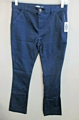 Old Navy 制服靴裤女孩 16 码海军蓝全新带标签 — 第 1/4 张图片