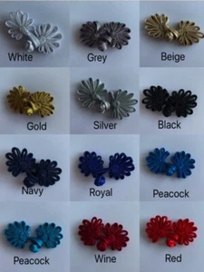 Chiusure Rana Turbine Bottone Nodo Cinese x 2 paia *32 COLORI DIVERSI* - Foto 1 di 16