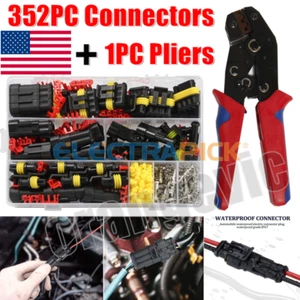 26 Sets 1-4 Pin KFZ Wasserdicht Auto KFZ Elektrik Kabel Stecker Kit - Bild 1 von 17