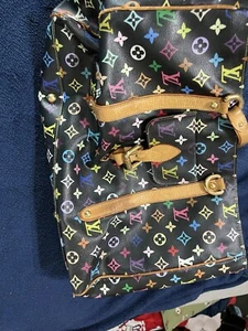 🔥RARE🔥 Louis Vuitton Multi Color LV Leather Bag Great Condition 100% Auth 🔥🔥 - Picture 1 of 20