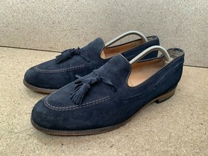 loake blue suede shoes