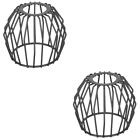  2 Count Pendant Light Cage Ceiling Fan Shades Wrought Iron Lampshade