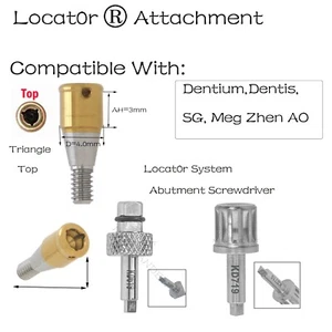 Localizador dental sobredentadura pilar AH = 3,0 mm y destornillador de mano para dentium - Imagen 1 de 47