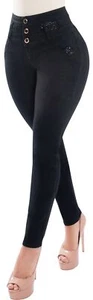 Pantalones de mezclilla para mujer Butt Lifter cintura alta push up push up Levanta Cola Colombianos - Imagen 1 de 9