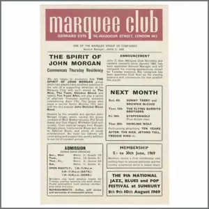 Yes / The Taste / Van Der Graaf Generator 1969 Marquee Club Handbill (UK) - Imagen 1 de 1