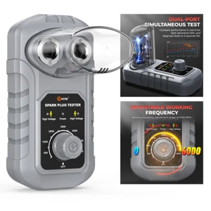 Tester Candela Accensione Auto Moto Motore Tester Accensione 0-6000RPM Rilevatore Doppio Foro - Foto 1 di 9