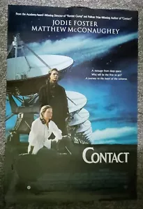 CONTACT 1997 Jodie Foster McConaughey Zemeckis Woods Hurt Sagan Video Póster - Imagen 1 de 1