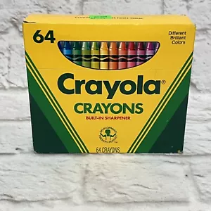 Crayones Crayola Vintage • Caja de 64 sacapuntas Binney and Smith • Rojo indio 1988 - Imagen 1 de 5