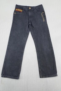Blac Label Jeans Boys Sz 12 Black Denim Embroidered Straight Hip Hop Streetwear - Picture 1 of 8