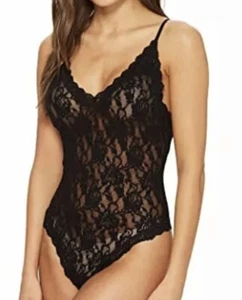 Hanky Panky schwarzer Spitzenbody mit Tanga hinten Größe Small L11152 - Bild 1 von 4