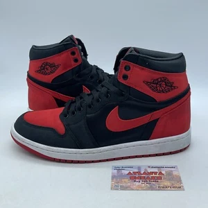 Size 10W - Air Jordan 1 Retro OG 2023 High Satin Bred Red Suede (FD4810-061) - Picture 1 of 7