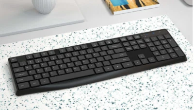 VictSing PC230A Wireless Computer Keyboard USB Black 2.4 GHz PC - Image 1 of 2