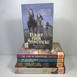 5 Lot Michael Phillips-A Dangerous Love, The Heather Hills of Stonewycke,+3 - Picture 1 of 15
