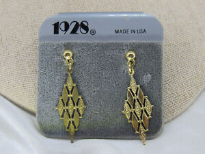 Vintage 1928 brand Nib Gold Plated Chandelier Earrings
