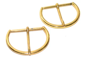 2x Massive Gürtelschnalle Schließe Schnalle, ca. 55 mm Breite, Gold, Klassisch - Picture 1 of 5