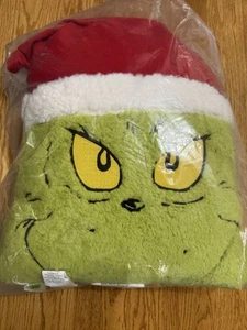 NEW RARE Pottery Barn Teen Dr. Seuss The Grinch Shaped Pillow Christmas - Picture 1 of 5