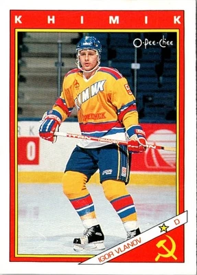 1991 O-Pee-Chee Central Red Army Igor Vlanov #62R Khimik Voskresensk Hockey Card - Image 1 of 2