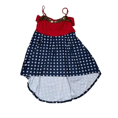 Halloween Plus 20 Vestido Mujer Maravilla Disfraz Cosplay Fiesta Rosegal Alto Bajo Midi Foto 1 de 4