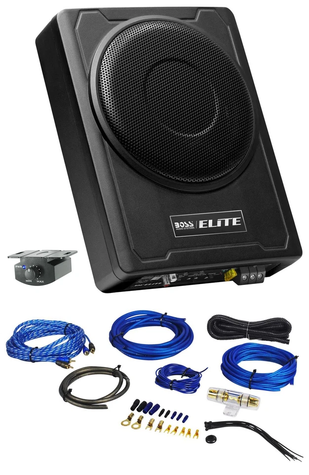 Boss Audio SLIM8 8" 800W Alimentado Subwoofer Bajo Asiento Coche Sub+Amplificador Kit Foto 1 de 4