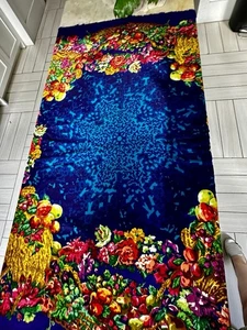 Seltene handbedruckte russische Wolltischdecke - Bild 1 von 24