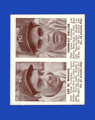1941 Double Play Set-Break # 63/64 DiMaggio/Keller LOW GRADE (filler) *GMCARDS* - Image 1 of 2