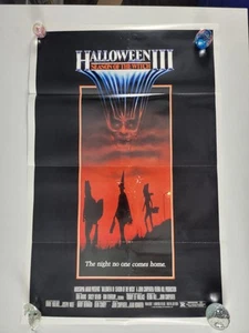 VTG ~ Halloween 3: Season Of The Witch ~ (1982) original movie poster 27x41 WORN - Picture 1 of 9