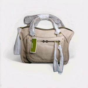 orYANY Sarah Braiding Detail Tan Pebble Leather Satchel/Hand /Shoulder Bag NWT! - Picture 1 of 9