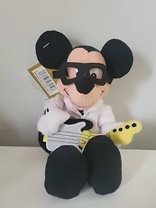 The Disney Store 50's Mickey Mouse 8” Bean Stuffed Guitar Walt Disney World - Picture 1 of 3