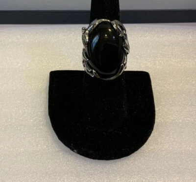 Anillo de cuerno cabujón ovalado House of Harlow 1960. Talla 7.    J37 Foto 1 de 4