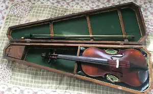 Violín antiguo y hermoso estuche copia de Antonius Stradivarius hecho en Alemania4/4 - Imagen 1 de 10